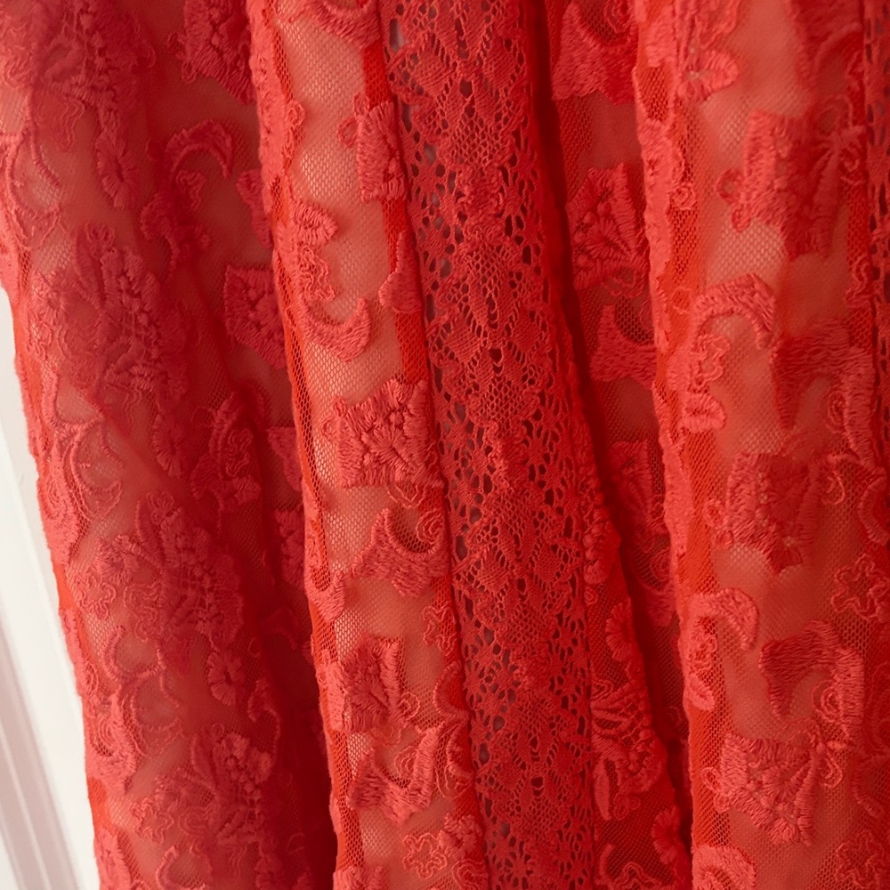 Sundance Coral Lace Mini Dress - Picture 3 of 3